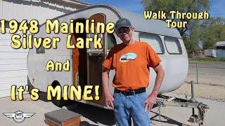 The 1948 Mainline Silver Lark Vintage Trailer Walkthrough Tour