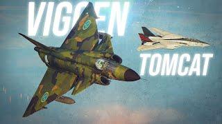 Swedish Viggen Vs F-14 Tomcat Dogfight | Digital Combat Simulator | DCS |