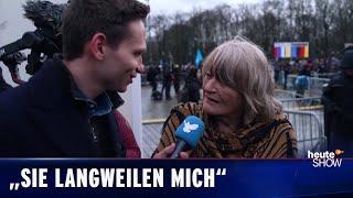 „Die Nato ist schuld!“ - Fabian Köster auf der „Friedensdemo“ in Berlin | heute-show vom 03.03.2023