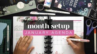 JANUARY PLAN WITH ME :: Month Setup in a Classic Happy Planner