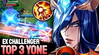 WILD RIFT YONE - TOP 3 YONE GAMEPLAY - EX CHALLENGER RANKED