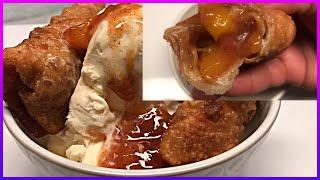 THE BEST PEACH COBBLER EGG ROLLS/beginners friendly