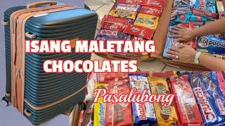 ORGANIZING CHOCOLATES IN THE SUIT CASE | LAST SHOPPING FOR PASALUBONG   @jessdailyvlog