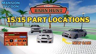 Roblox Mansion Tycoon: ALL 15 Barn PART Locations (Walkthrough)