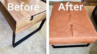 Part 1: Coffee Table to Ottoman (Tutorial) by RustiKate: DIY with Sarah of "Dan & Sarah Makers"