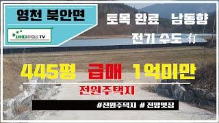 [영천토지매매] 영천시 북안면 저렴한 전원주택 용 토지 445p 1억미만 토지 조용한 청정지역 급매