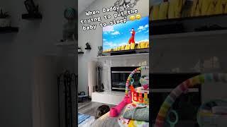 Dad puts baby to sleep#funny #baby