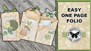 Who doesn't love a one page folio?  Easy craft for the day! #papercrafting #junkjournal