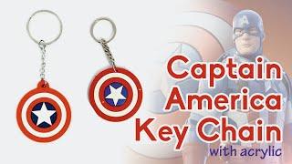 Captain America Key Chain with acrylic