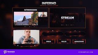 Inferno Fire: Animated Stream Package | Twitch Overlays