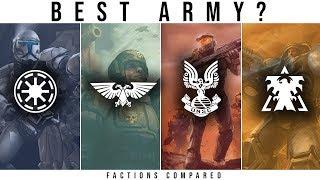 Which Sci-Fi Faction has the BEST ARMY? | WH40k, StarCraft, Halo, Star Wars