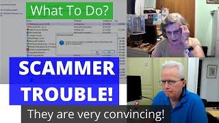 Scammer got connected to Marj's computer!