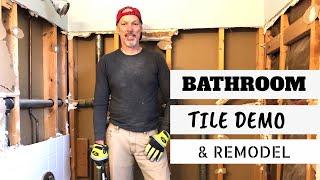 Bathroom Remodel: (DEMO) of tile shower & more