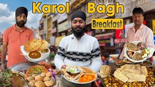 Famous street food in Karol Bagh | Kulche Chole, Bathure Chole, Chur Chur Naan