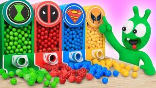 Pea Pea became Superhero with Candy Vending Machine and more fun game for kids - PeaPea Wonderland