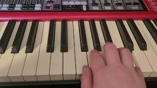 How to play C major scale on the piano - right hand