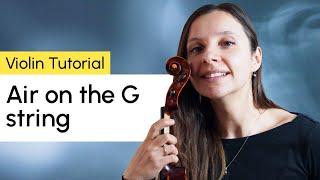 J. S. Bach, Air on G String | Violin Tutorial | Sheet Music