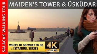 【4K】 Istanbul 2022 | Maiden's Tower Uskudar Walking Tour