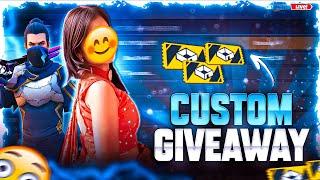 FREE FIRE LIVE GIVEAWAY CUSTOM ROOM | FF LIVE TEAM CODE GIVEAWAY | FF LIVE REDEEM CODE GIVEAWAY #FF