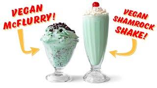 Vegan SHAMROCK SHAKE & McFLURRY! No Churn Vegan Ice Cream / Milkshake!