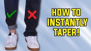 How To Taper Baggy Jeans In 3 Seconds 