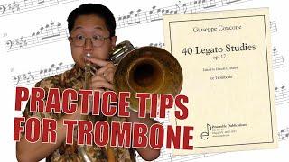 Learn Legato on the Trombone part 1 with Concone 40 Legato Studies, No. 1