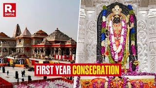 Devotees Gather in Ayodhya to Celebrate 1 Year of Ram Mandir Consecration