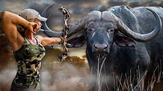 Sarah Bowhunts A Giant Cape Buffalo with a BEAST BROADHEAD