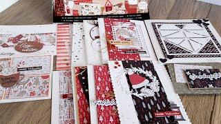 10 Karten ein Paper Craft Set von #Action, Weihnachtskarten basteln