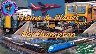 Trains and Planes at Northampton Railway Station Ft. Red Arrows