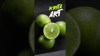 Realistic Lime Illustration Timelapse Using Krita #krita #digitalpainting #realisticart