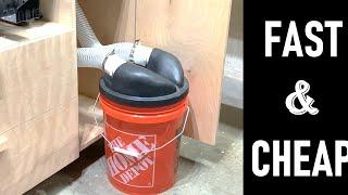 Easy Dust Separator Using a 5 Gallon Bucket / DIY Dust Cyclone Collector