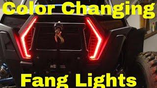 Polaris RZR with Fang Lights that change colors  -  Installation