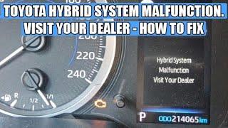 "Hybrid System Malfunction. Visit Your Dealer" Toyota Corolla Hybrid (2018-2024) - How to fix it!