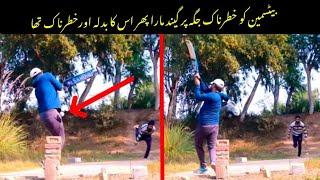 Best Revenge of Tape ball Cricket | 2 Balls hit on body then Local boy hit strange wrist sixes