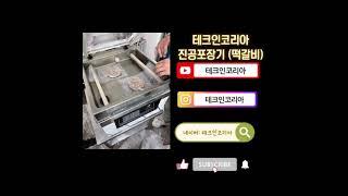 테크인코리아 떡갈비 진공포장기 (식품 진공포장기) - 야채, 육류, 수산물 가능