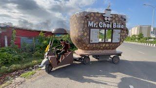 Tea Shop inside a Big Tea Cup Shaped Van | Chai on Wheels | Indian Street Food