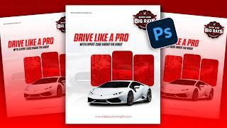 Car Social Media Post Design Photoshop | Photoshop Tutorial For Beginners