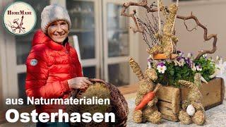 DIY | Natürliche Osterdeko selber machen | Osterhase aus Gräsern