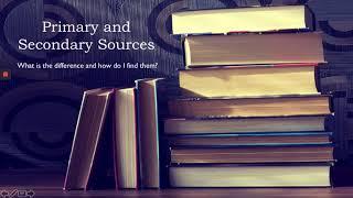 Primary v Secondary Sources