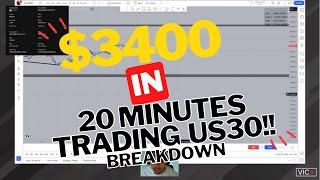 $3400 IN 20 MINUTES TRADING US30