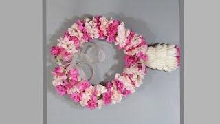 How to string a fresh flower garland with carnations and spider mums