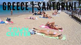 Santorini Beach Walk | Small beach in the center of town