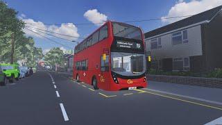 Enviro 400MMC Hybrid on route 119 from South Croydon, South End to Shirley Croydon Roblox