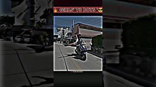 Boys vs girls bike stunt riding #shorts #stunt #rider #riding #bike #funny #trending