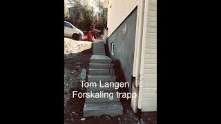 Betong trapp i terreng, forskaling , støp, puss. Betongtrapp. forskalingssnekker Langen Østfold