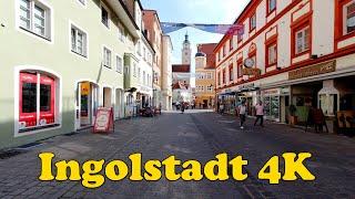 Ingolstadt, Germany. Walking tour [4K].