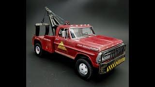 NEW FIRST BUILD! 1972 Ford F350 Tow Truck 390 V8 1/25 Scale Model Kit Build How To Assemble Weather