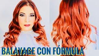 BALAYAGE ROJO CON FORMULA -  RED BALAYAGE