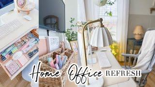 HOME OFFICE MAKEOVER // COTTAGE FARMHOUSE HOME OFFICE RESTOCK // CHARLOTTE GROVE FARMHOUSE